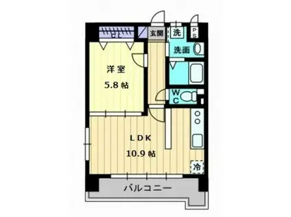 パルテールAISHIN(1LDK/2階)の間取り写真