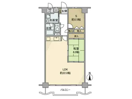 コープ野村梅田A棟(1SLDK/14階)の間取り写真
