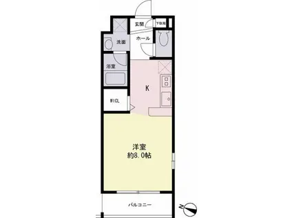 フィシオ橋本(ワンルーム/3階)の間取り写真