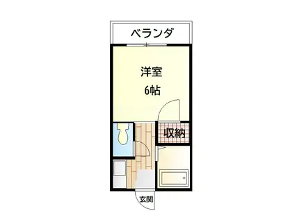 内田荘(1K/1階)の間取り写真
