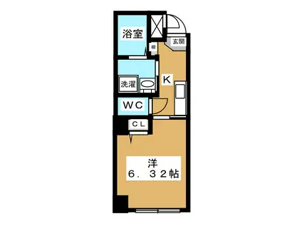 シェラトン三ノ輪(1K/1階)の間取り写真