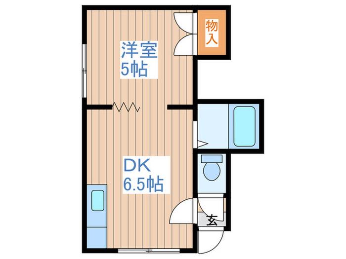 パール東札幌マンション(1DK/2階)の間取り写真