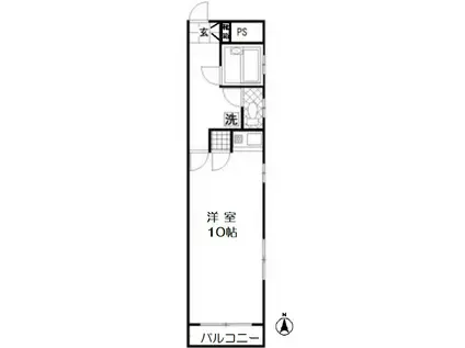 DO坪井(ワンルーム/4階)の間取り写真