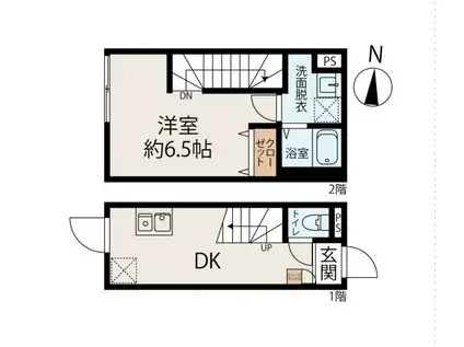 パレステイル大島(1DK/1階)の間取り写真