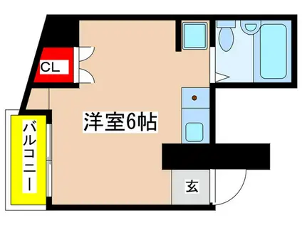 カーサ・ダルテ(ワンルーム/7階)の間取り写真