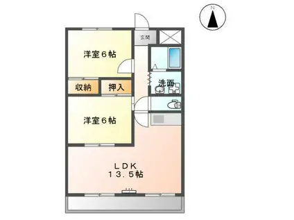 コーポラスMARCH(2LDK/3階)の間取り写真