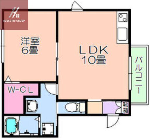 フラワーレジデンス華(1LDK/3階)の間取り写真