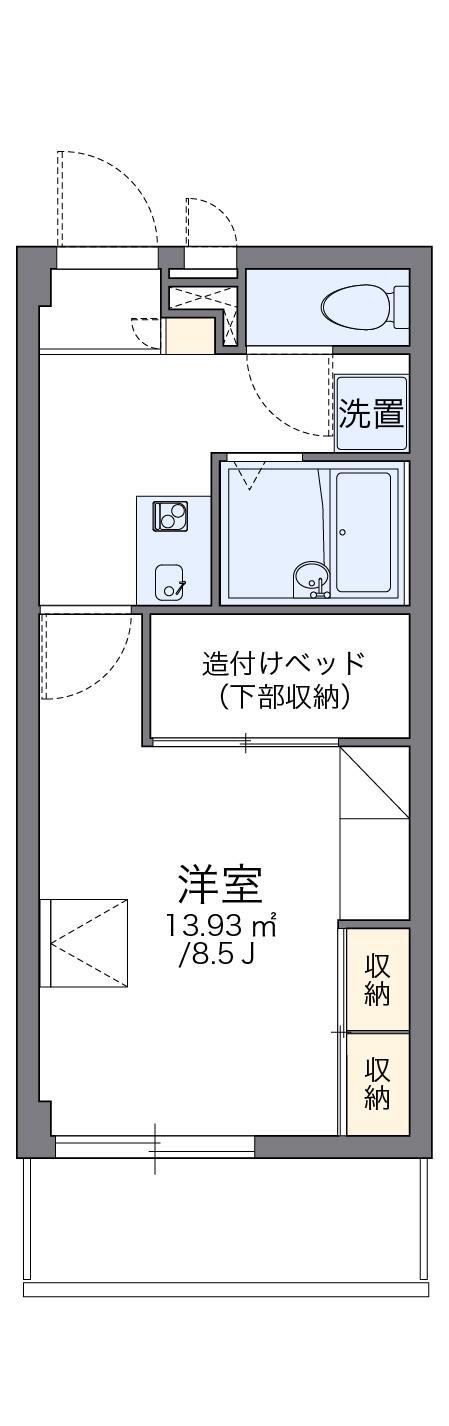 レオパレスナラヤ(1K/1階)の間取り写真