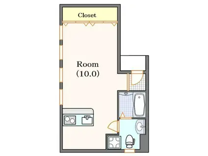 北堀江田ビル(1K/3階)の間取り写真