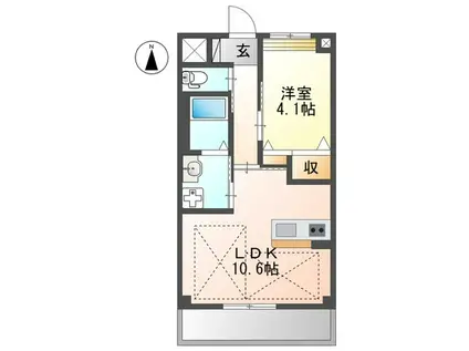 コンフォリア秋葉原ノース(1LDK/9階)の間取り写真