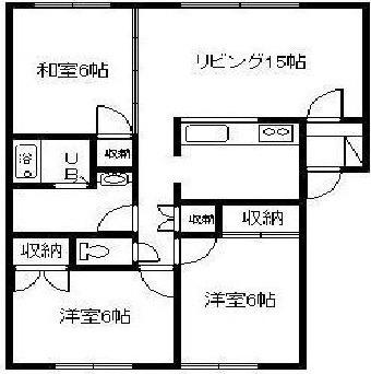 ラヴリーメゾン(3LDK/1階)の間取り写真