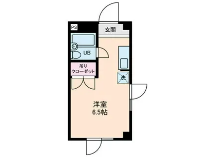 石神井台高野マンション(ワンルーム/2階)の間取り写真