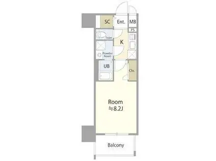 エスリード大曽根プレシャス(1K/5階)の間取り写真