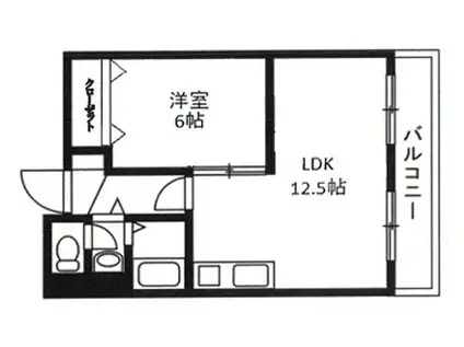 サンパレス21六甲II(1LDK/1階)の間取り写真