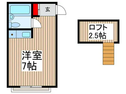 SOLITAIRE所沢第8(ワンルーム/2階)の間取り写真