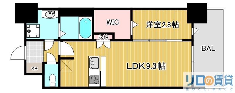 セレニテ新大阪プリエ(1LDK/10階)の間取り写真