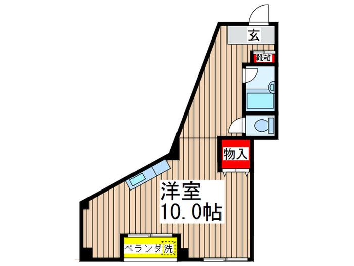 S0UBUハイツ宮本(ワンルーム/2階)の間取り写真