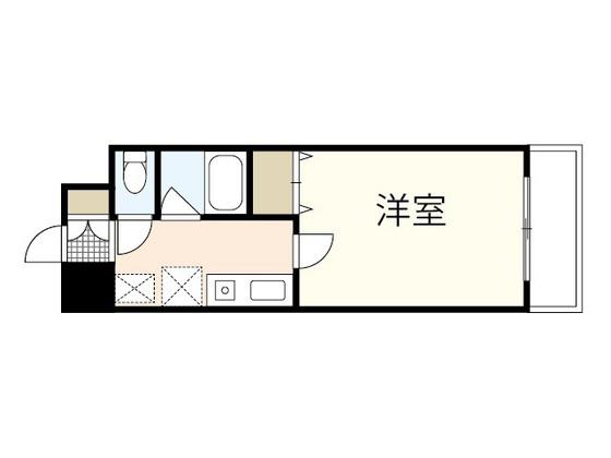 シャローム五日市(1K/3階)の間取り写真