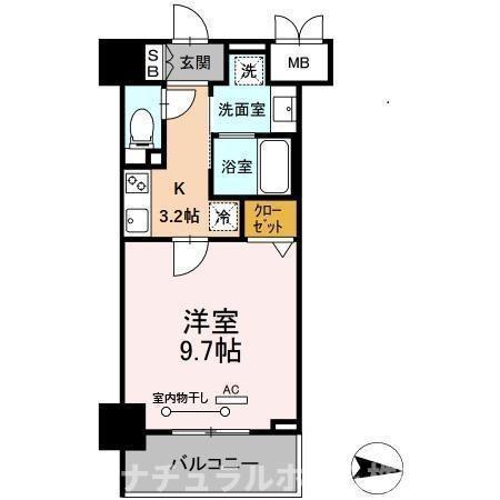 CASA99(1K/10階)の間取り写真