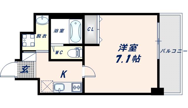 JPレジデンス大阪城東3(1K/4階)の間取り写真