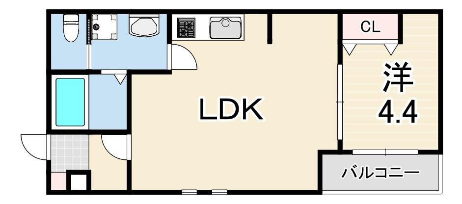 ALEGRIA垂水(1LDK/1階)の間取り写真