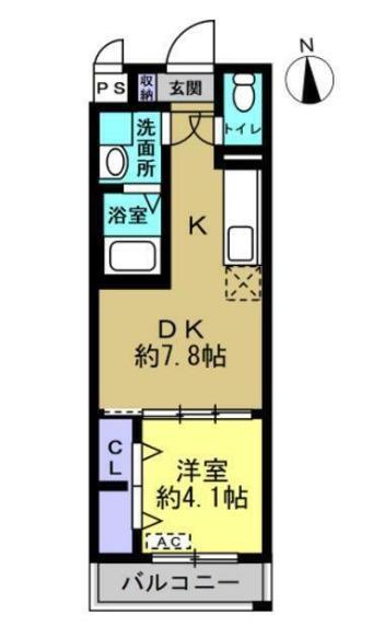トレステーラUG(1DK/2階)の間取り写真