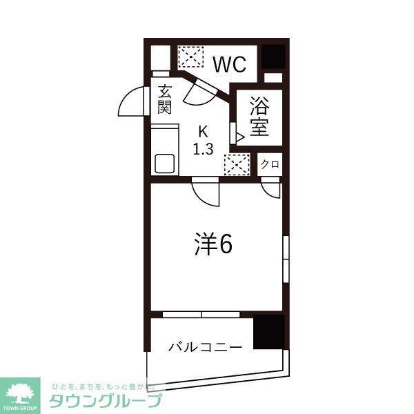 DAISY COURT(1K/3階)の間取り写真
