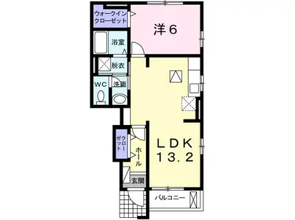 アン・グランジェ(1LDK/1階)の間取り写真