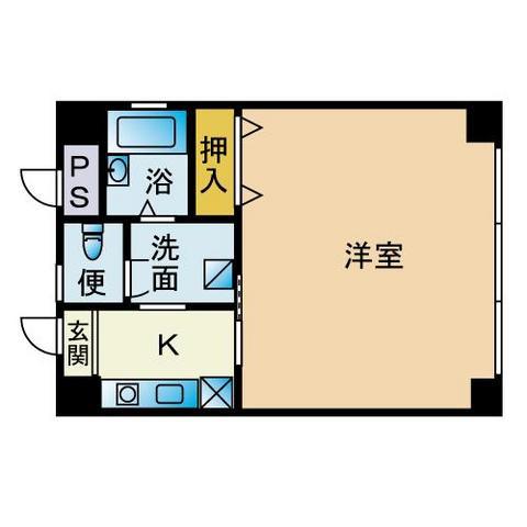 プレジール大濠公園(1K/3階)の間取り写真