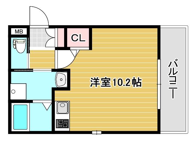 ワコーレヴィアーノ垂水塩屋町(ワンルーム/2階)の間取り写真