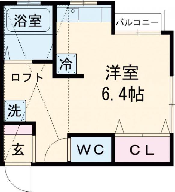 ピコットさつき野(1K/1階)の間取り写真