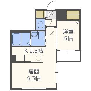 セントフィールドノース4(1LDK/4階)の間取り写真