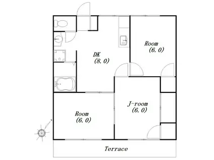 グリーンヒル習志野II(3DK/1階)の間取り写真