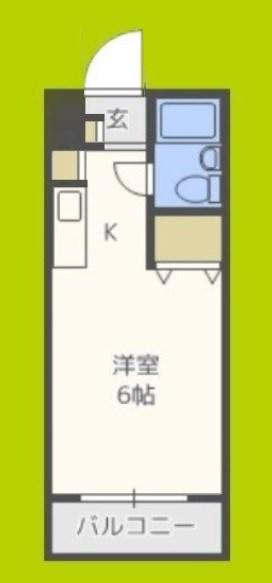 ハイライフ深江(ワンルーム/2階)の間取り写真