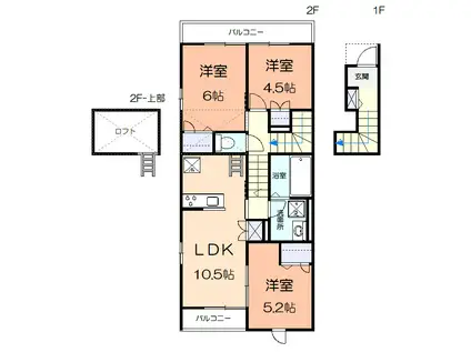 グレースフォレスト(3LDK/2階)の間取り写真