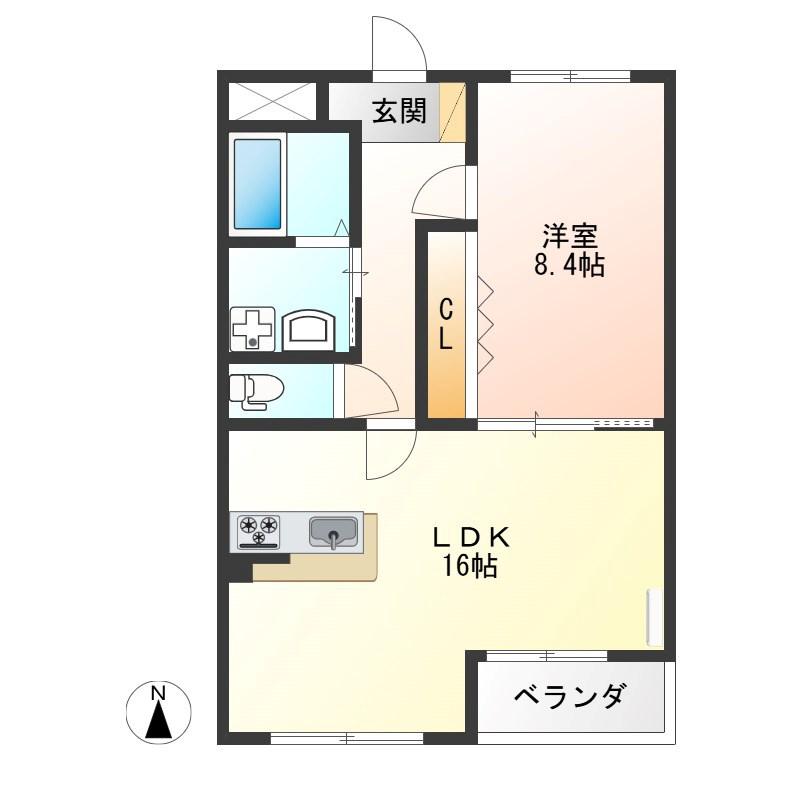RESIDENCE ALTA II(1LDK/3階)の間取り写真