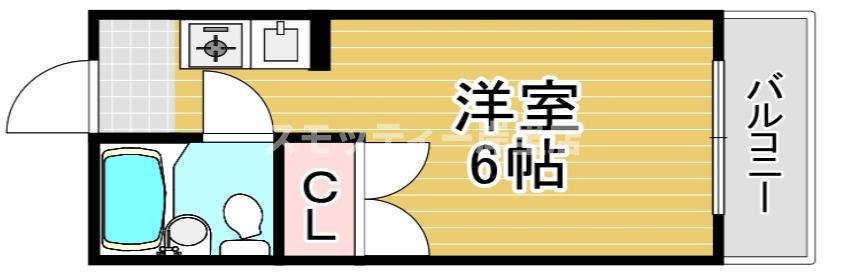 JSC天神ノ森(ワンルーム/3階)の間取り写真