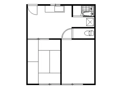 サニーコーポ藤(2DK/2階)の間取り写真