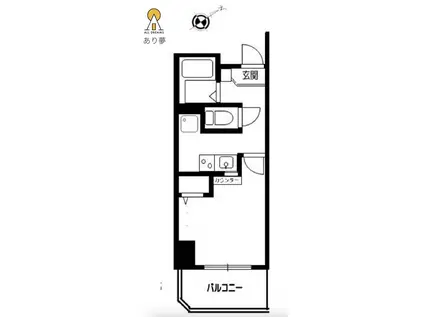 PAULOWNIA VALLEY TAKE2ポートサイド(1K/7階)の間取り写真