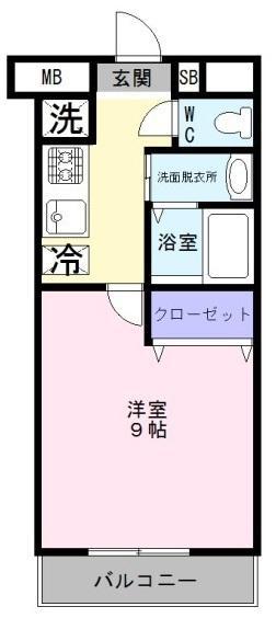 FELIZ高石(1K/3階)の間取り写真