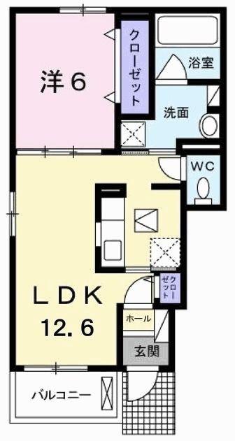 コンコルド ラ ファイエットI(1LDK/1階)の間取り写真