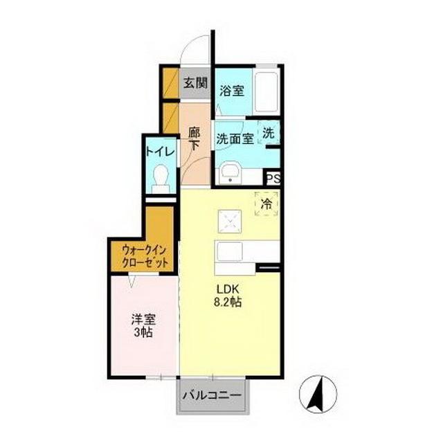 リッツハウスE-AKATSUKA(1LDK/1階)の間取り写真