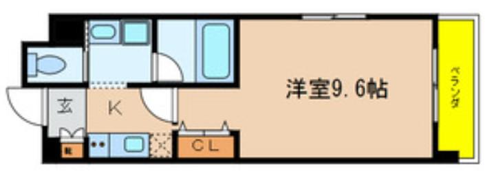 サプール津田沼(1K/5階)の間取り写真