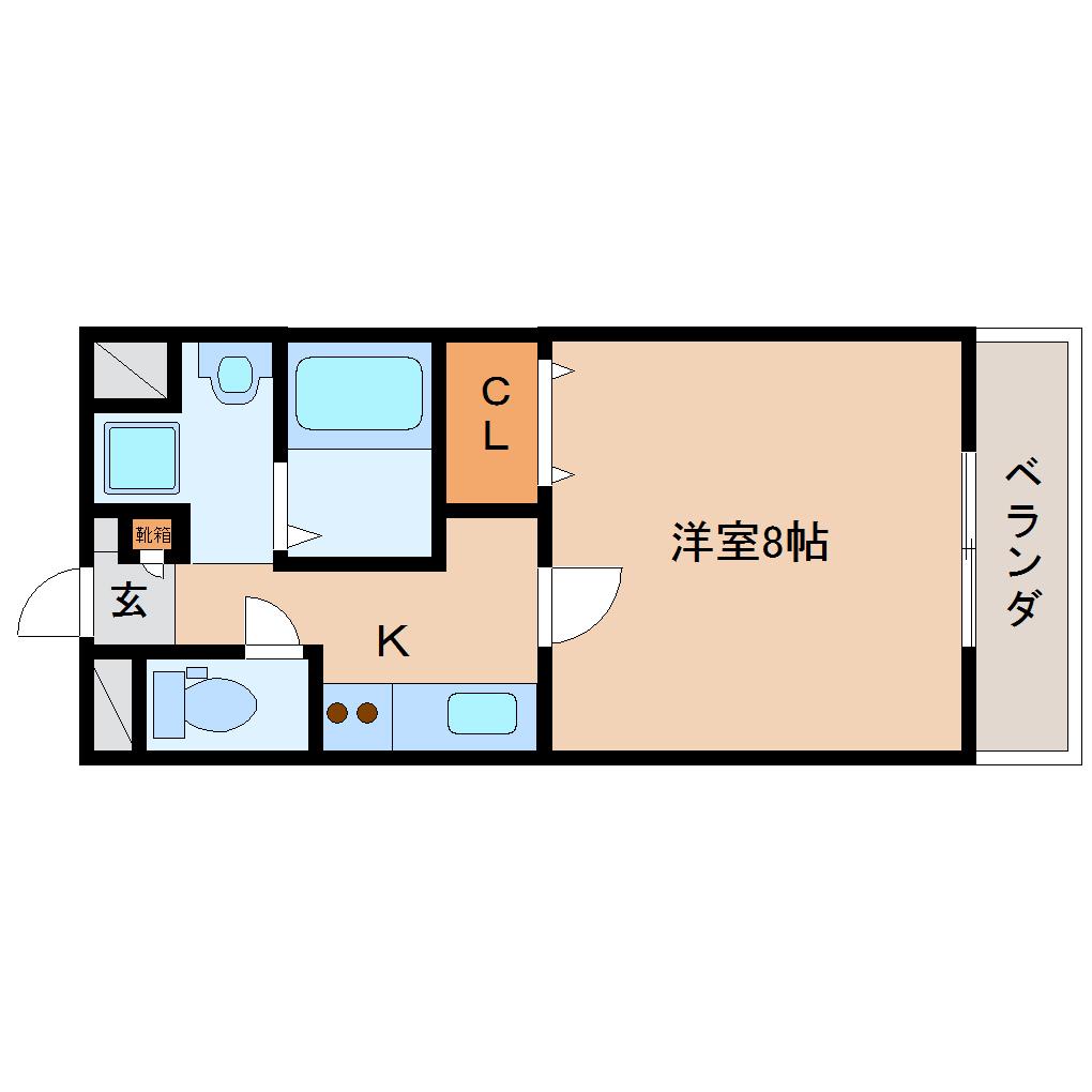 アドレ壱番館(1K/1階)の間取り写真