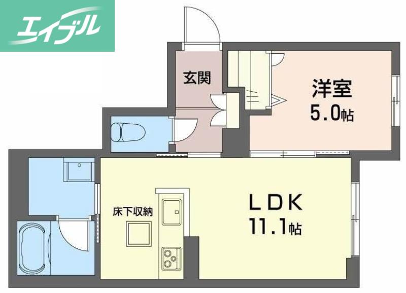 アメリス(1LDK/1階)の間取り写真