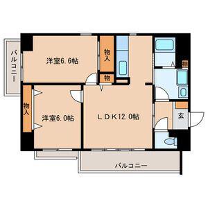 アレグレット千住宿(2LDK/6階)の間取り写真
