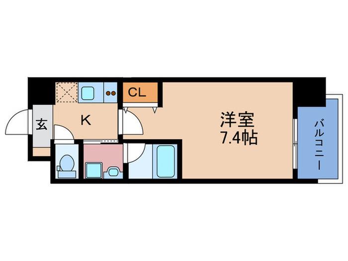 BROAD 新うめきたRESIDENCE(1K/5階)の間取り写真