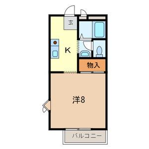 ハイムみずほ(1K/2階)の間取り写真
