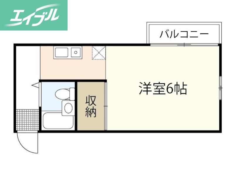 メゾンムシカ(1K/3階)の間取り写真