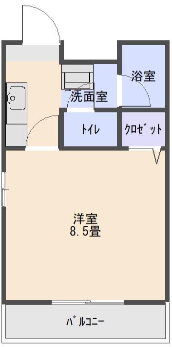 エクセル光徳池下(1K/3階)の間取り写真